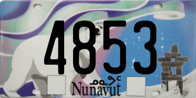 NU license plate 4853