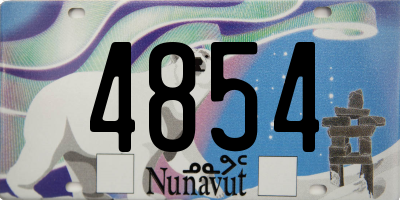 NU license plate 4854