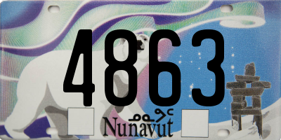 NU license plate 4863