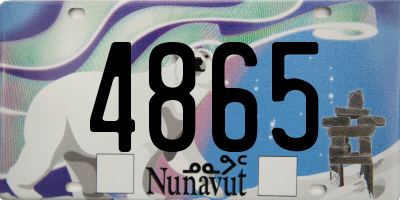 NU license plate 4865