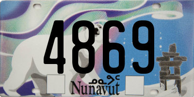 NU license plate 4869