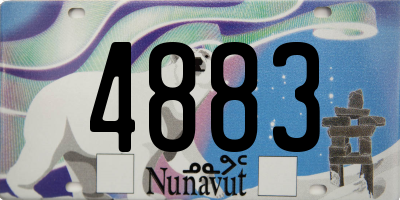 NU license plate 4883