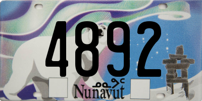 NU license plate 4892