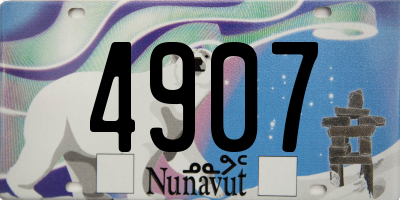 NU license plate 4907