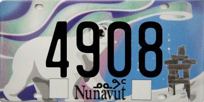 NU license plate 4908