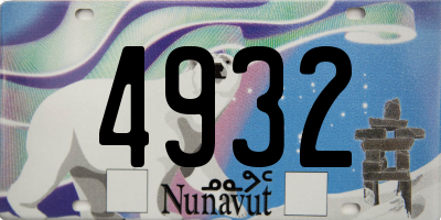 NU license plate 4932