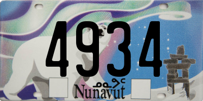 NU license plate 4934