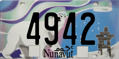 NU license plate 4942