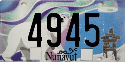 NU license plate 4945