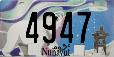 NU license plate 4947