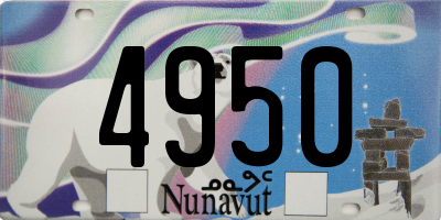 NU license plate 4950