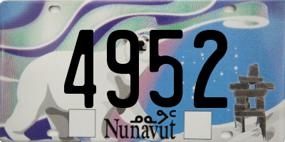 NU license plate 4952