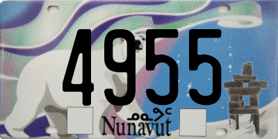 NU license plate 4955