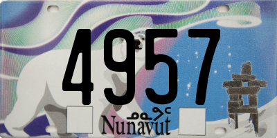 NU license plate 4957