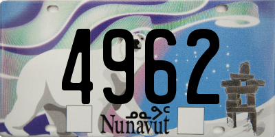 NU license plate 4962