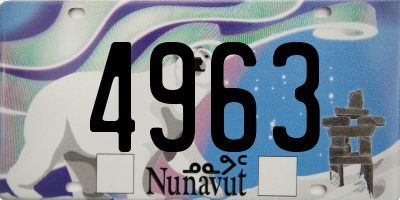 NU license plate 4963