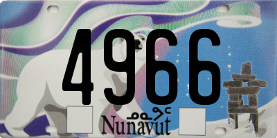 NU license plate 4966