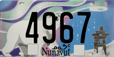 NU license plate 4967