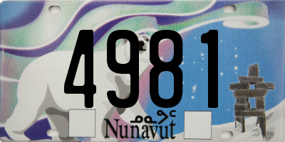 NU license plate 4981