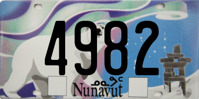 NU license plate 4982