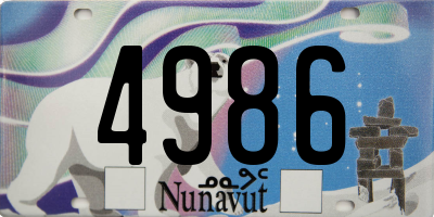 NU license plate 4986