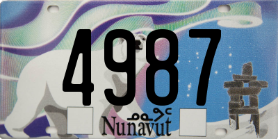 NU license plate 4987