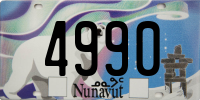 NU license plate 4990