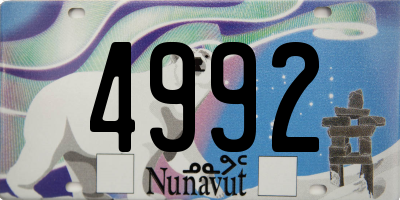 NU license plate 4992