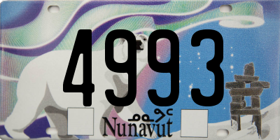 NU license plate 4993