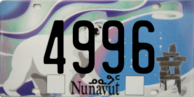 NU license plate 4996