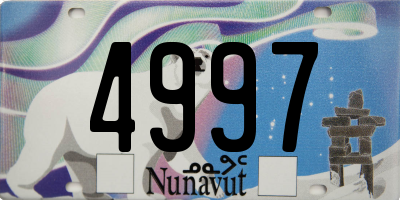 NU license plate 4997