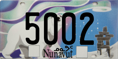 NU license plate 5002