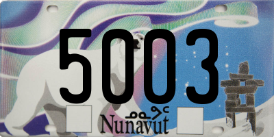 NU license plate 5003