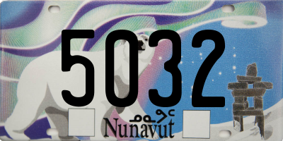 NU license plate 5032