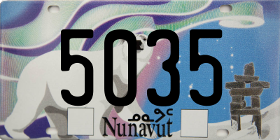 NU license plate 5035