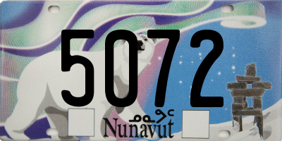 NU license plate 5072