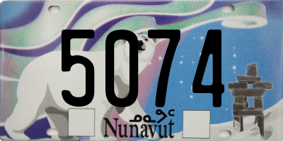 NU license plate 5074