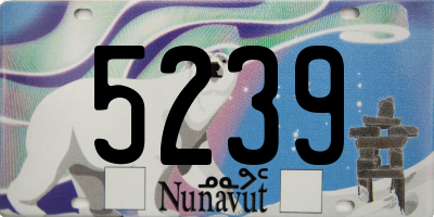 NU license plate 5239