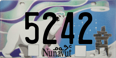 NU license plate 5242