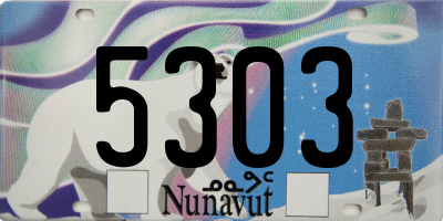 NU license plate 5303