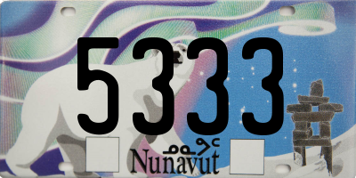 NU license plate 5333