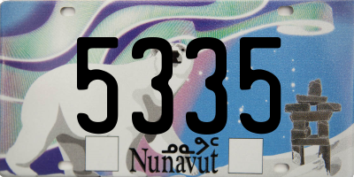 NU license plate 5335