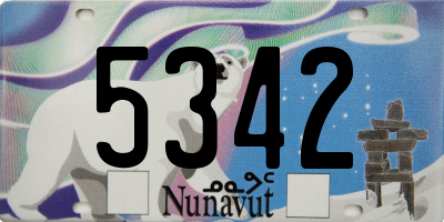 NU license plate 5342