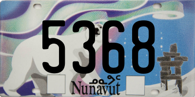 NU license plate 5368