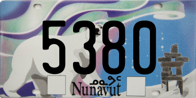 NU license plate 5380