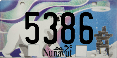 NU license plate 5386