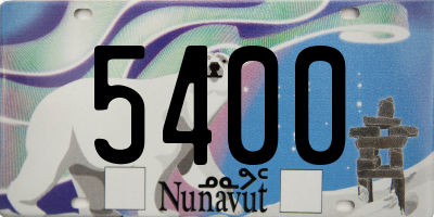 NU license plate 5400