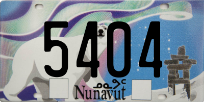 NU license plate 5404