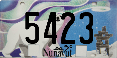 NU license plate 5423