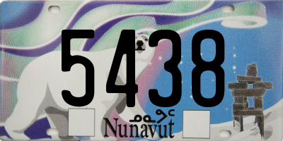 NU license plate 5438